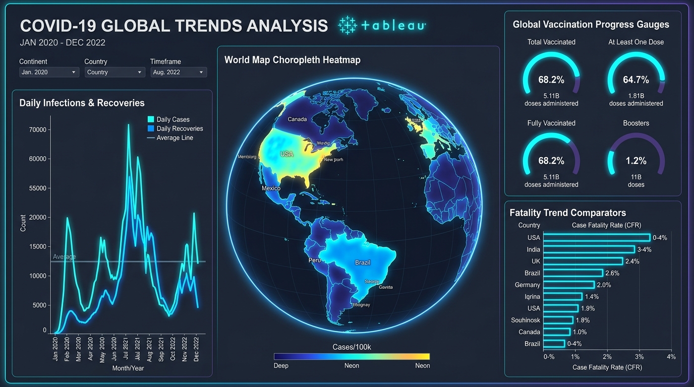 COVID-19 Global Trends Tableau Preview